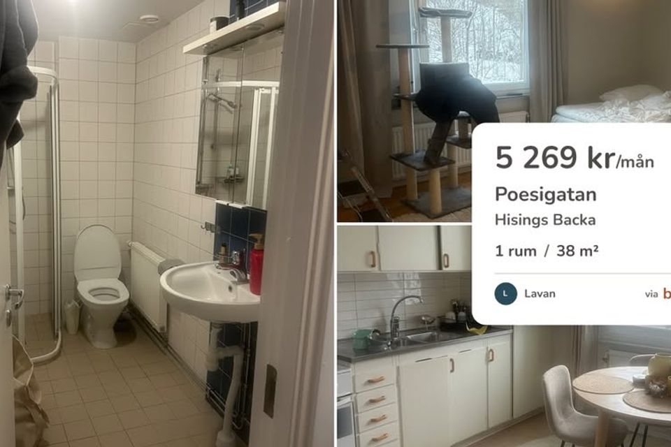 1:a på 38 kvm uthyres i Hisings Backa