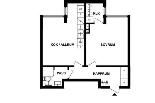 Lägenhet uthyres nära centrum, 6000 kr